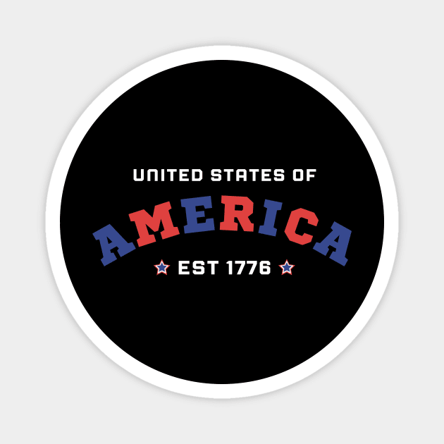 United States of America EST 1776 – Patriotic Pride Magnet by Inkarti